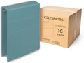Carstens 2-Inch Heavy Duty 3-Ring Binder - Top Opening, Powder Blue, Durable Plastic, No-Gap Rings, Waterproof Cover, No Pockets, Holds 300 US Letter Sheets, BPA-Free, Made in USA (2874-3R) Case of 16
