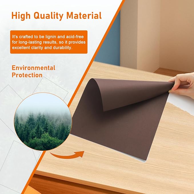 Guakicae 100 Sheets Coffee Cardstock 8.5 x 11 Scrapbooking Paper 80lb | Premium Dark Brown Card Stock for DIY Cards Making, Wedding Invitations, Crafting, Greeting Cards, Wrapper