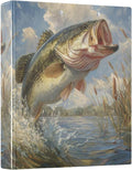 Bass Fish Vintage 3 Ring Binders 1.5 Inch Clear View Three Ring Binders Versatile Binder for Work School Office Supply 1 Pack
