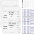 2Pcs Chore Chart for Kids to Do List Checklist Board Detachable Message Slider Schedule Planning Boards with 30Pcs Blank Checklist 4Pcs Cardstock for Habit Tracker or Daily and Weekly Planner