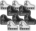 SEWACC Piano Shape Erasers 30 Pcs Small Portable TPR Erasers for Kids School Supplies Writing Correction Fun Stationery