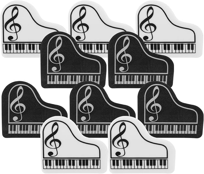 SEWACC Piano Shape Erasers 30 Pcs Small Portable TPR Erasers for Kids School Supplies Writing Correction Fun Stationery