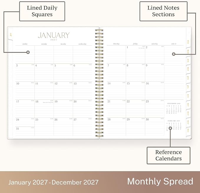 Blue Sky Life Note It 2027 Weekly & Monthly Planne Calendar, 8.5"x11", Leah