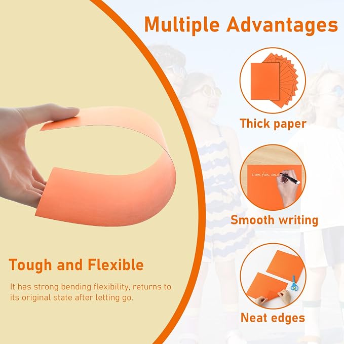Guakicae 32 Sheets Orange Cardstock 8.5 x 11 for Halloween 80lb | Premium Pumpkin Color Card Stock for DIY Card Making, Halloween Decorations, Scrapbooking, Memos