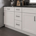 Furinno Shaker Drawer Base Kitchen Cabinet with 3-Drawers, Ready to Assemble, 24 D x 12 W x 34.5 H, White
