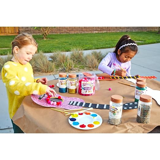 Colorations Sturdy Cardboard Guitars, Decorate Your Own, Set of 12 | Ages 3+, PreK+, 3 Strings to Strum, Kids' Craft for Individual Decorating and Personalizing