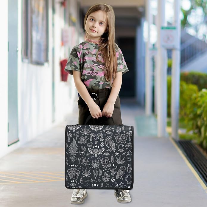 Zipper Binder Bag 3 Ring File Folder Portfolio Organizer Zippered Binder Bags with Strap Fits Laptop Women Men