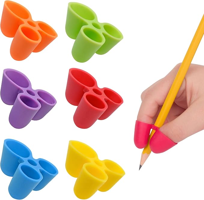 The Pencil Grip The Classics TPG-21106 Writing CLAW for Pencils and Utensils, Small Size, 6 Count Assorted Colors, Assorted: Blue/Green/Orange/Pink/Purple/Red/Yellow