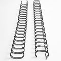 Metal Double Loop Wire Binding Spines, 9/16 Inch, 2:1 Pitch, Black 50 Pack | Wire Binding Spines for Letter Size, 21-Loop, 120 Sheet Capacity, for Reports, Manuals and Projects