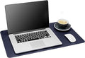 Gallaway Leather Desk Mat - Office Writing Desk Pad, Medium 24" x 14" Navy Blue, Gift Ready Elegant Computer Desk Cover Protector