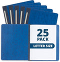 Blue Summit Supplies 25 Pressboard Report Covers, Side Fastener, Navy | Heavy-duty 25pt pressboard, metal prong side fastener, letter size, for reports and business presentations