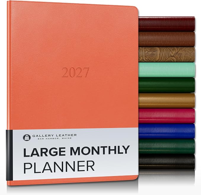 Gallery Leather Large Monthly Planner 2026-2027 Caribbean Sunset