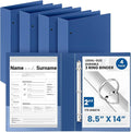 Henoyso 4 Pcs Legal Size Binder 3 Ring 2" Durable Navy Blue Binders for 8.5" x 14" Paper Hold up to 375 Sheets for Documents Artwork Blueprints, Office, Home, Workplaces