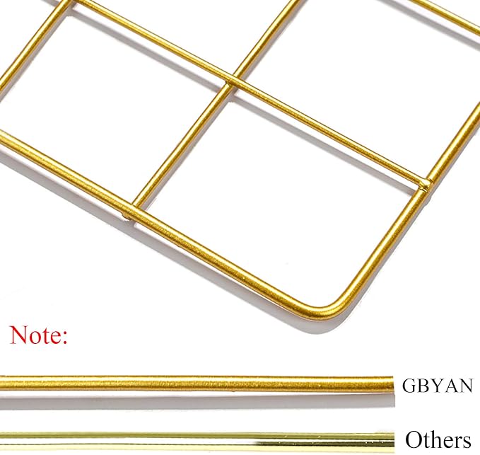 2 Pack Large Wall Grid Panels with Light and Clips, Photo Display Board, Picture Frame Collage Board, Wire Grid Wall Panel Room Decoration,Dark Gold | Picture Frames Collage , Wire Grid Wall Panel Room Decoration