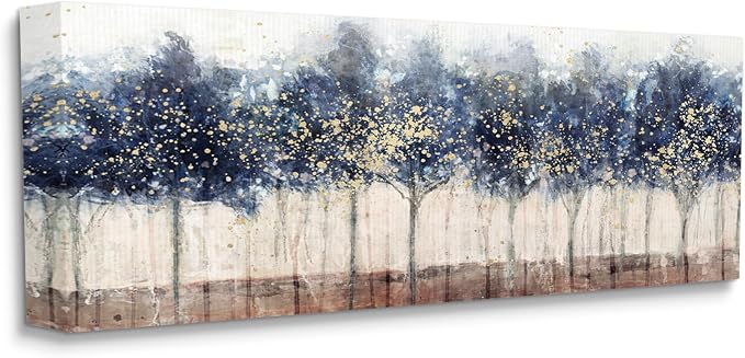 Modern Trees Floral Landscape, 17 x 40 Inch Canvas Wall Art | Stupell Industries · By Nina Blue · Ready to hang · Nature inspired for living room or office · Made in USA