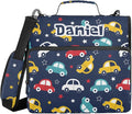 Custom Cars Stars Black Pattern 3 Ring Zipper Binder with Shoulder Strap & Handle 1.5 Inch D-Ring Zippered Bag with Multiple Pocket, Personalized Binder Organizer for School or Office