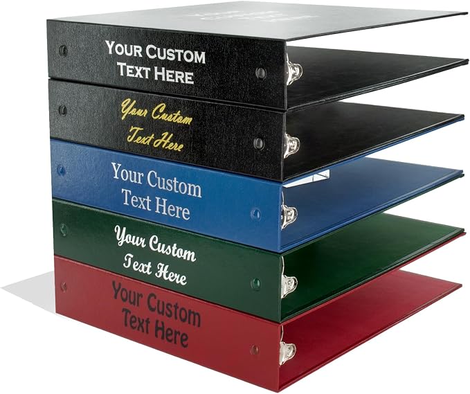 Personalized Custom Binder with Custom Tabs – 3-Ring Portfolio, 4/5/6 Cut Tab Options, Durable Organizer for Office, School, or Home