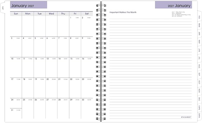 AT-A-GLANCE 2027 Refill for Executive Planner G54500, Weekly & Monthly, 7" x 8.75", DayMinder (G5455027)