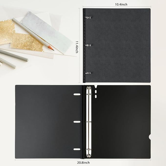 WOT I 4-Pack Telescoping 3 Ring Binder(0.75"), Expandable Flexible Binder - Patented Design for Easy Portability, Holds 8.5"x11" Paper, for School, Office&Home Organization, Black