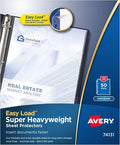 Avery Clear Super Heavyweight Sheet Protectors, Non-Glare, Easy Load, 50 Document Protectors (74131)