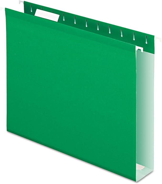 Pendaflex 04152X2 BGR Extra Capacity Reinforced Hanging Folders, Bright Green