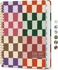 Taja Planner 2026-2027, Jul 2026-Jun 2027 Monthly & Weekly Calendar Planner | 8.5" x 11", Hardcover Academic Calendar, Teacher Student Agenda Book with Tabs, School Office Supplies, Checkered