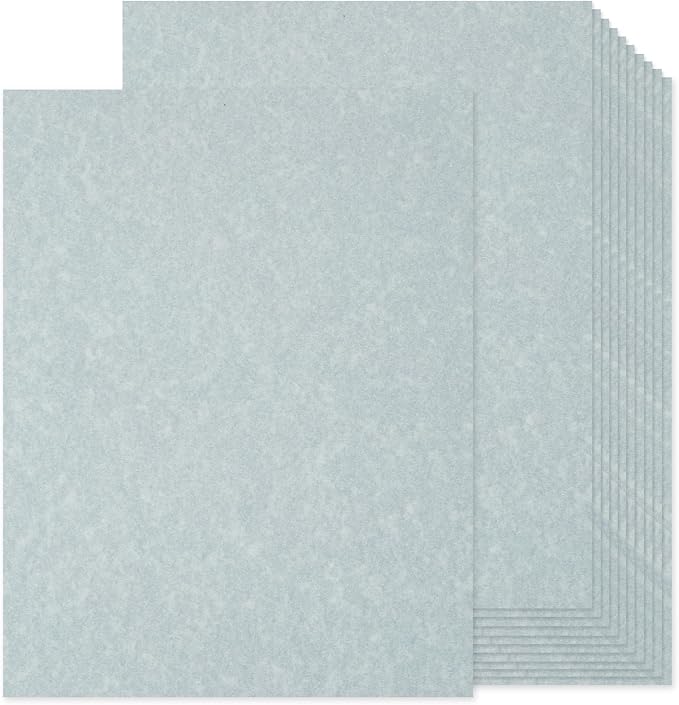 Goefun Blue Parchment Cardstock 100 Sheets, 65lb Light Blue Parchment Paper | 180 gsm Blue Card Stock, Blank Certificate Paper 8.5 x 11 for Printing, Invitations, Crafts, Business Cards