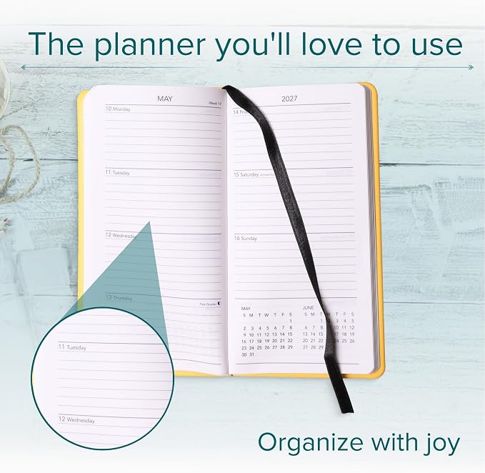 Harbor Pocket Weekly Monthly Planner 2026-2027 Leida Pine