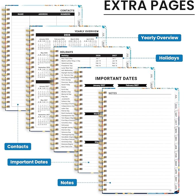 ZOTIA Planner 2026-2027 Weekly & Monthly Calendar Planner Jul 2026-Jun 2027