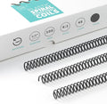 Binditek Plastic Spiral Binding Coils, 12 mm, 4:1 Pitch, Black, 100 Pack | Coil Binding Spines, 1/2", 90 Sheet Capacity, 48 Loops, for Letter-Size Reports, Presentations, School and Office Projects