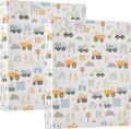 Fire Fighting Truck Round Ring Binders 1.5 Inch Cars Doodle Pattern 3 Ring Clipboard Binder for Office School Work Supplies File Folder Document 200 Sheet Capacity Easy Open 2 Pieces