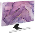 Baocicco Fashion Violet Marble Waterproof TV Dust Cover 45, 46, 47, 48 Inch Anti-Static Dustproof Creative Design TV Screen Cover TV Screen Covers Sleeve Compatible with PC Desktop and TV LED LCD OLED