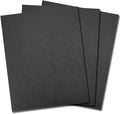 Binditek 16 Mil Leather-Textured Polycovers, 8.5x11 Inches, Black, 100 Pack | Leather-Textured Binding Covers, 8.5x11 Inches Letter Size, Plastic Binding Presentation Covers, Square Corners, Unpunched