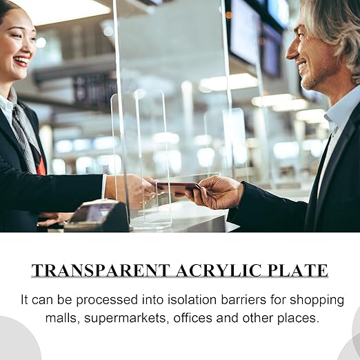 Roowest 2 Pcs 18 x 36 Inch, 1/4 Inch Thick Clear Acrylic Plexiglass Sheets Transparent Plastic Panels Sheets Cut to Size Cast Acrylic Board Panel with Protective Film for Craft DIY Project Sign Frame