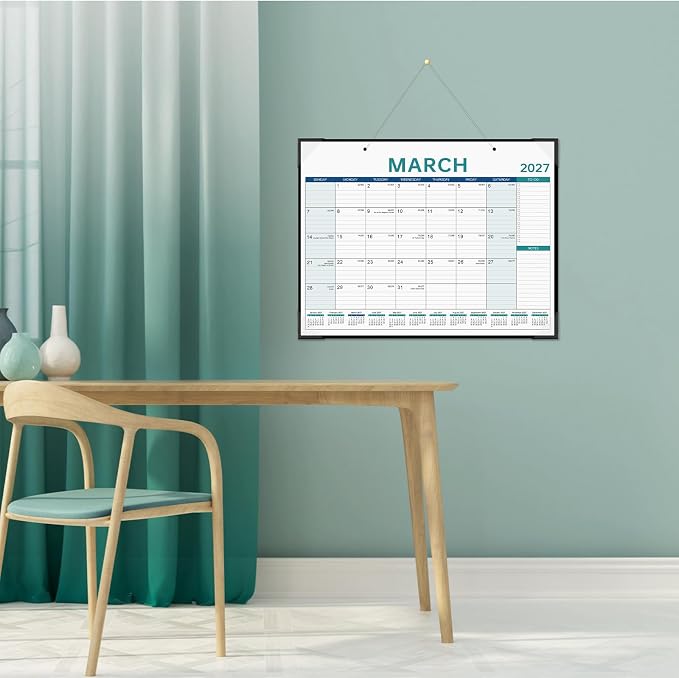 2027 Calendar - 2027 Desk Calendar, 22" x 17", Jan.2027 - Dec.2027
