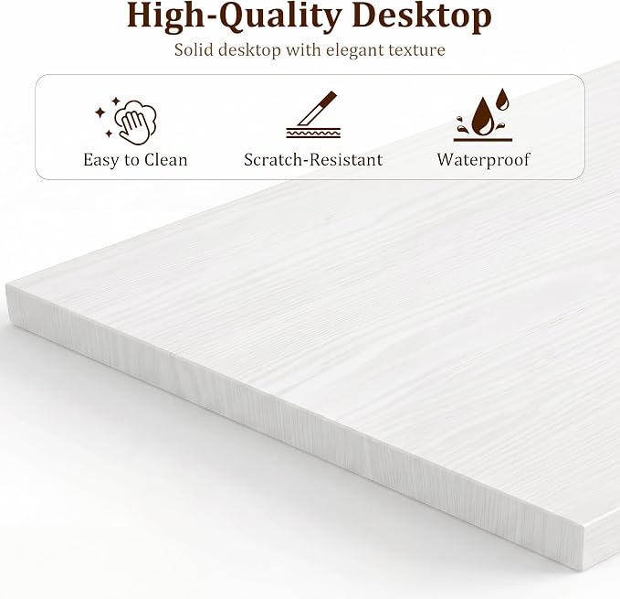 Corner Desk, L Shaped Gaming Desk with Storage Pocket and CPU Stand, White | 50 Inch Work Desk for Home Office, Small Corner Study Writing Table with Sturdy Metal Frame, Writing Workstation for Bedroom