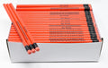 Pencil Guy Promotional Personalized Imprinted Red Neon Round Pencils- 500 per box. 6 colors to choose from!