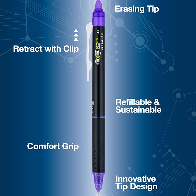 Pilot Pens, Extra Fine Point 0.5 mm, Pack of 12, Purple Ink