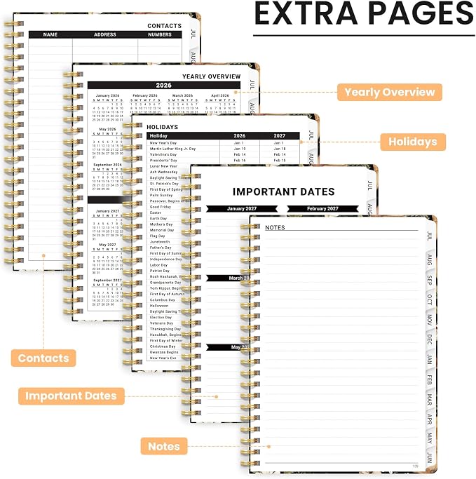 ZOTIA Planner 2026-2027, Jul 2026-Jun 2027 Weekly & Monthly Calendar