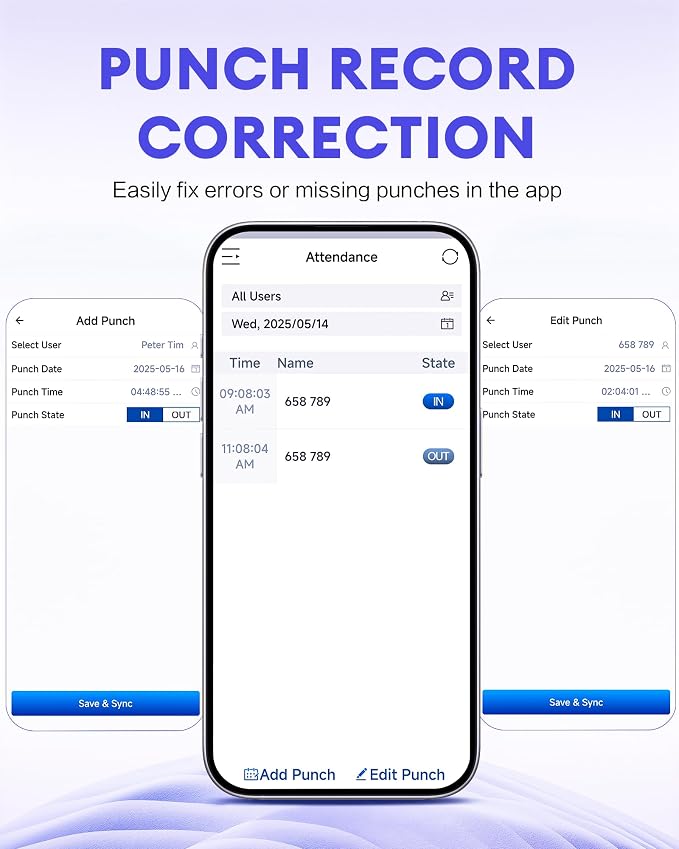 NGTeco APP Time Clock for Small Business, 4-in-1 Mode, No Monthly Fee | Employee Attendance Machine with Face, Fingerprint, RFID & PIN Check-in, 10 RFID Cards, 2.4G WiFi, Flexible Shift Management