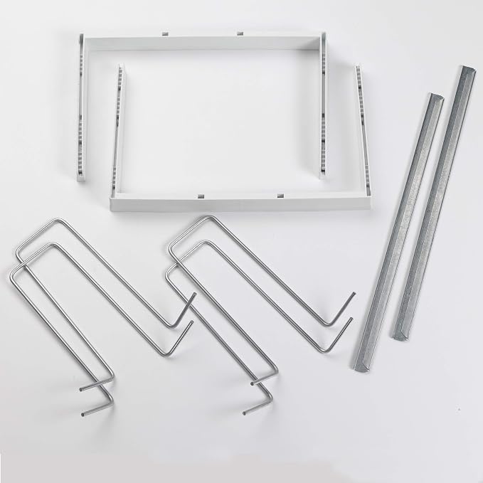 Smead Hanging File Folder Frames, Adjustable, 13” W x 9.25” H x 16”-24” L, White and Silver, Letter Size (64851) (White and Si)