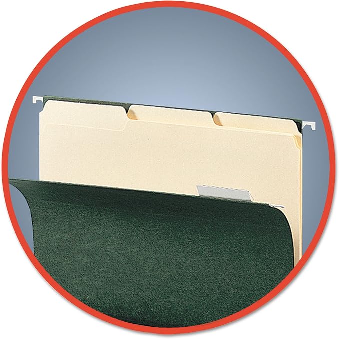 Smead Interior File Folder, 1/3-Cut Tab, Letter Size, Manila, 100 per Box, Expandable File Folders for Filing Cabinet
