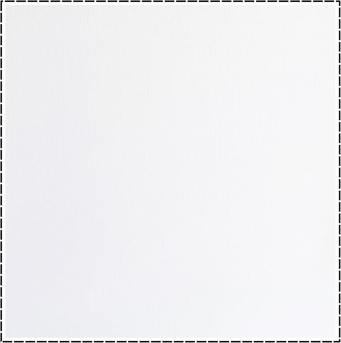 Snowy White —12x12 Textured Cardstock | 80lb Textured White Scrapbook Paper | Premium Cardstock for Cricut Cutting | 25 Sheets