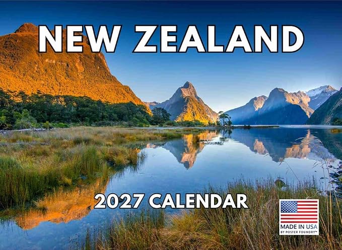New Zealand Calendar 2027 Monthly Wall Calender 12 Month
