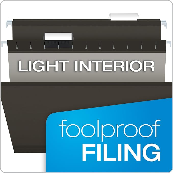 Pendaflex Recycled Hanging Folders, Black, Legal (Pack of 10)