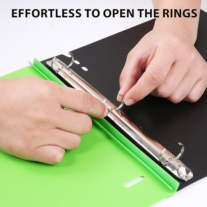 WOT I 12-Pack Telescoping 3 Ring Binder(0.75"), Expandable Flexible Binder - Patented Design for Easy Portability, Holds 8.5"x11" Paper, Assorted Colors, School Office Supplies