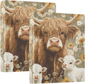 Highland Cow Sheep Decorative 3 Ring Binder 1.5 Inch Large View Binders with Pockets Holds 200 Sheets File Organizer for Office College School, 1 Pack