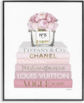 Stupell Industries 'Pink Rose Bouquet Bookstack', Framed Giclee Art, Black, 11 x 14 Inches, Easy to Hang and Sturdy, Made in USA, by Amanda Greenwood | Stupell Industries · By Amanda Greenwood · Ready to hang · Great for bedroom or office · Made in USA