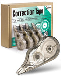 Dynta Correction Tape 28 Pack, White Mistake Out, Transparent Dispenser