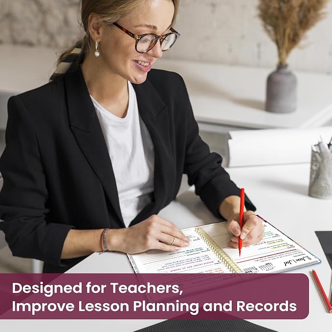 Taja Planner 2026-2027, Jul 2026-Jun 2027 Monthly & Weekly Calendar Planner | 8.5" x 11", Hardcover Academic Calendar, Teacher Student Agenda Book with Tabs, School Office Supplies, Radiant Pastures